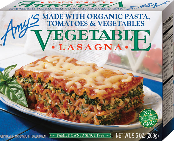 Vegetable Lasagna 9.5 Ounce Size - 12 Per Case.
