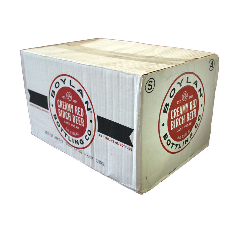 Boylan Bottling Birch Beer Creamy Red 12 Fluid Ounce - 24 Per Case.