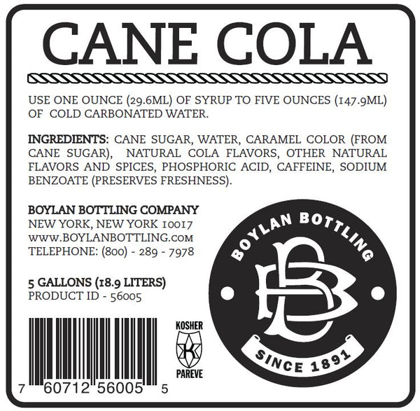 Cane Cola Gal Bib 5 Gallon - 1 Per Case.