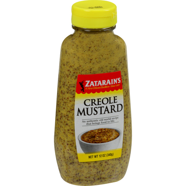 Zatarain's Creole Squeeze Mustard Bottle 12 Ounce Size - 12 Per Case.