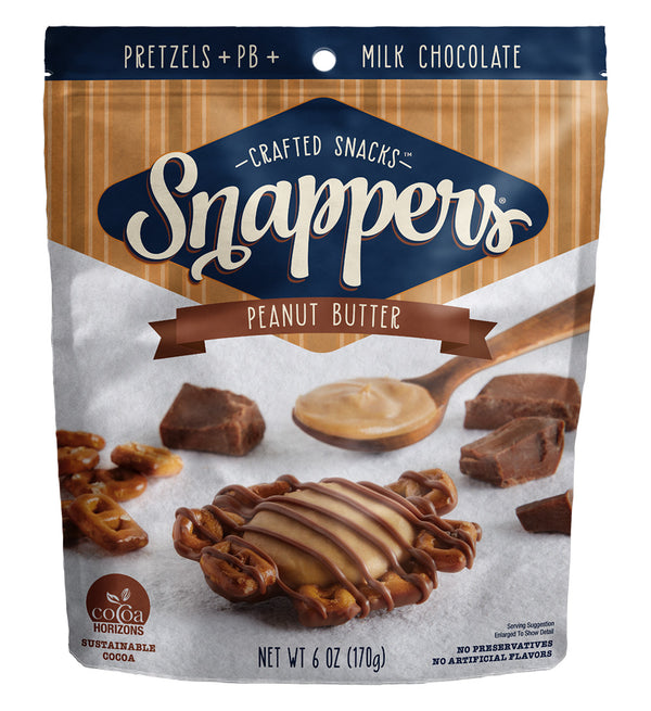 Snappers Peanut Butter Milk Chocolate 6 Ounce Size - 6 Per Case.