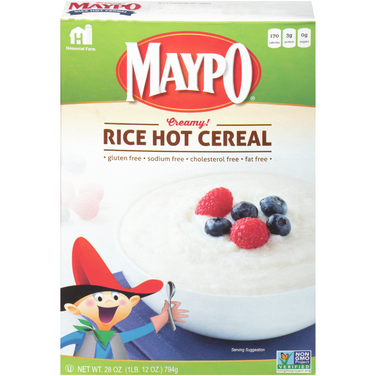 Maypo All Natural Creamy Rice Hot Cereal 28 Ounce Size - 1 Per Case.