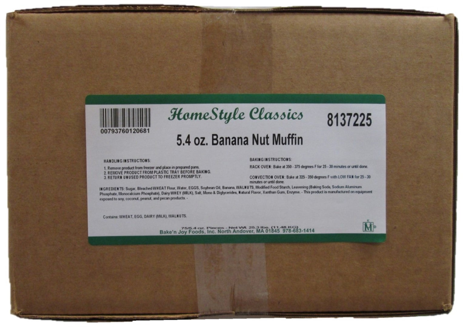 Bake'n Joy Homestyle Banana Nut Muffin Batter 5.4 Ounce Size - 75 Per Case.