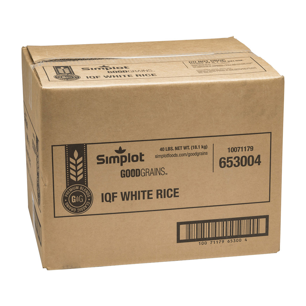 Simplot Frozen Rice Simplot Good Grains White Rice Individual Quick Frozen 40 Pound Each