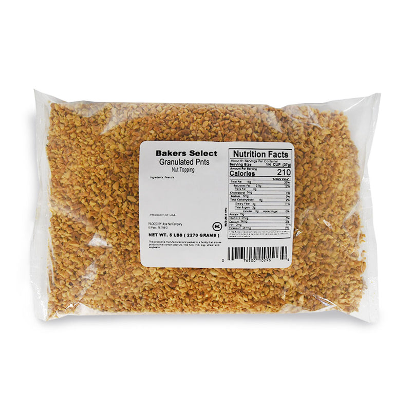 Baker's Select Granulated Peanuts Dryuns 5 Pound Each - 2 Per Case.