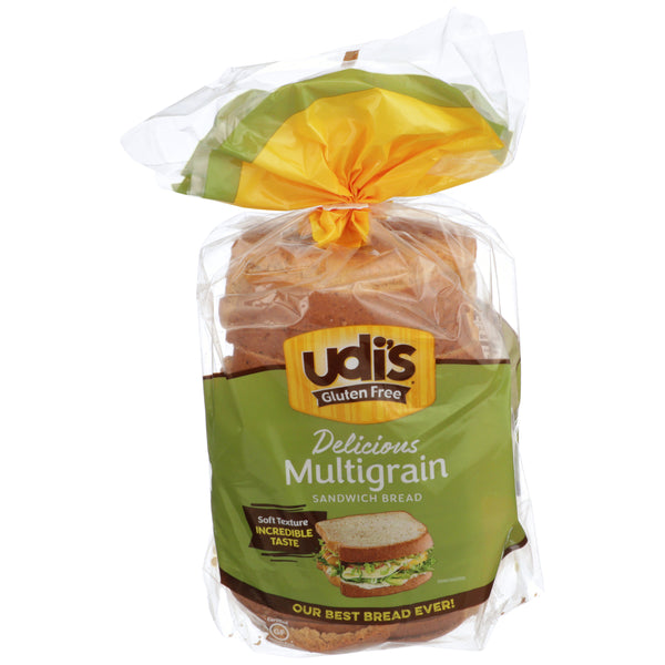 Udi's Delicious Gluten Free Soft Multigrain Bread 24 Ounce Size - 6 Per Case.