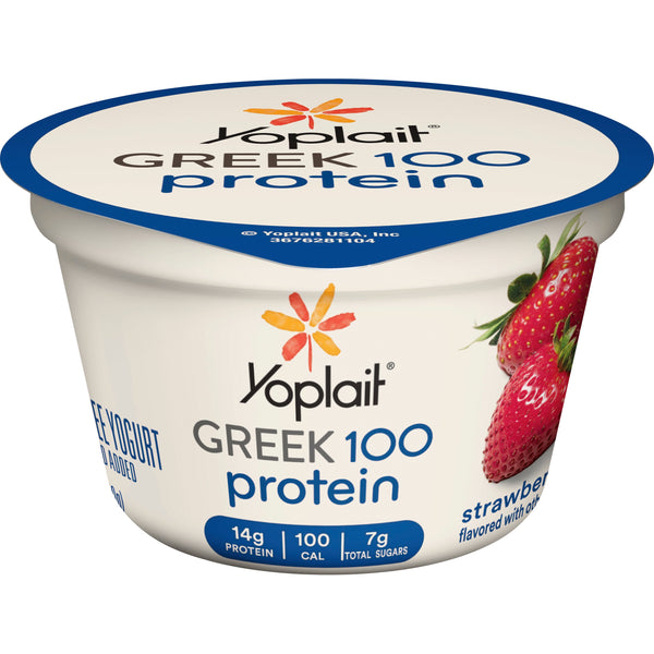 Yoplait® Greek Protein Yogurt Single Serve Cup Strawberry 5.3 Ounce Size - 12 Per Case.