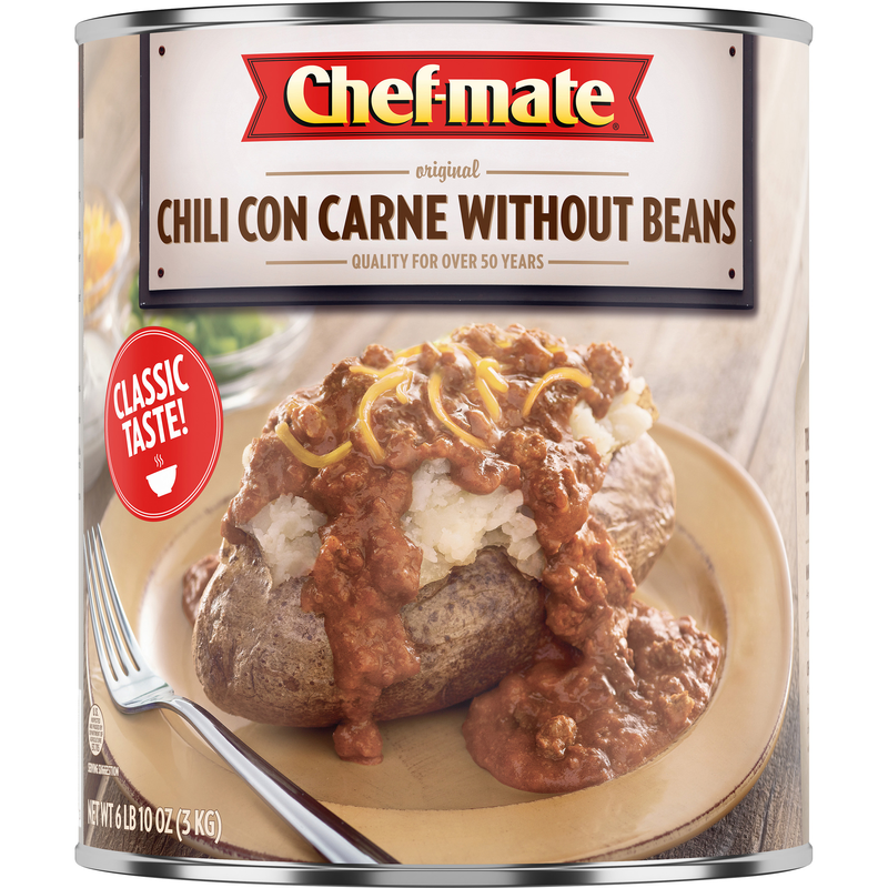 Chef Mate Chili Con Carne Without Beans 105.82 Ounce Size - 6 Per Case.