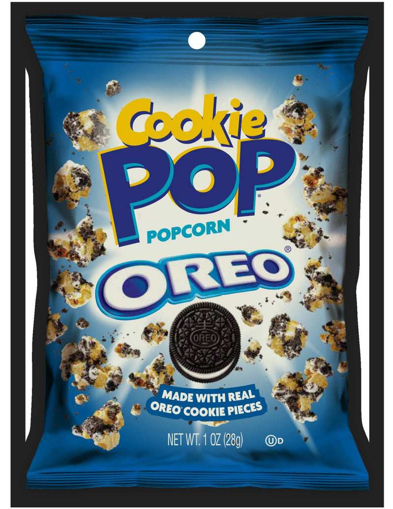 Oreo Cookie Pop Popcorn 1 Ounce Size - 48 Per Case.