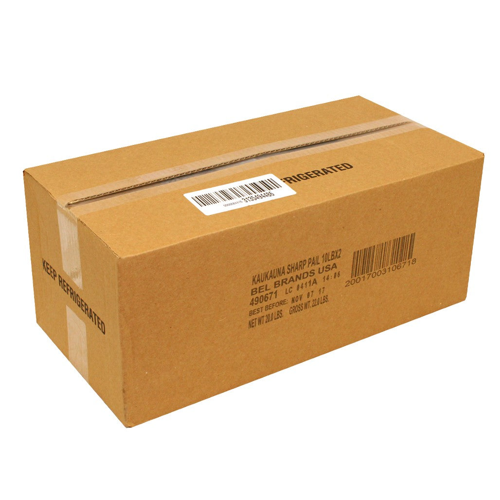 Kaukauna Cheese Spread Sharp Cheddar Pail 10 Pound Each - 2 Per Case.