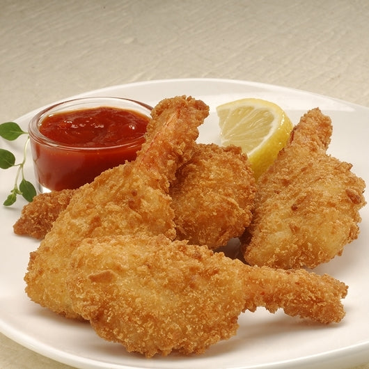 Tampa Maid Oven Ready Breaded Butterfly Shrimp 31-40 Count 2 Pound Each - 4 Per Case.