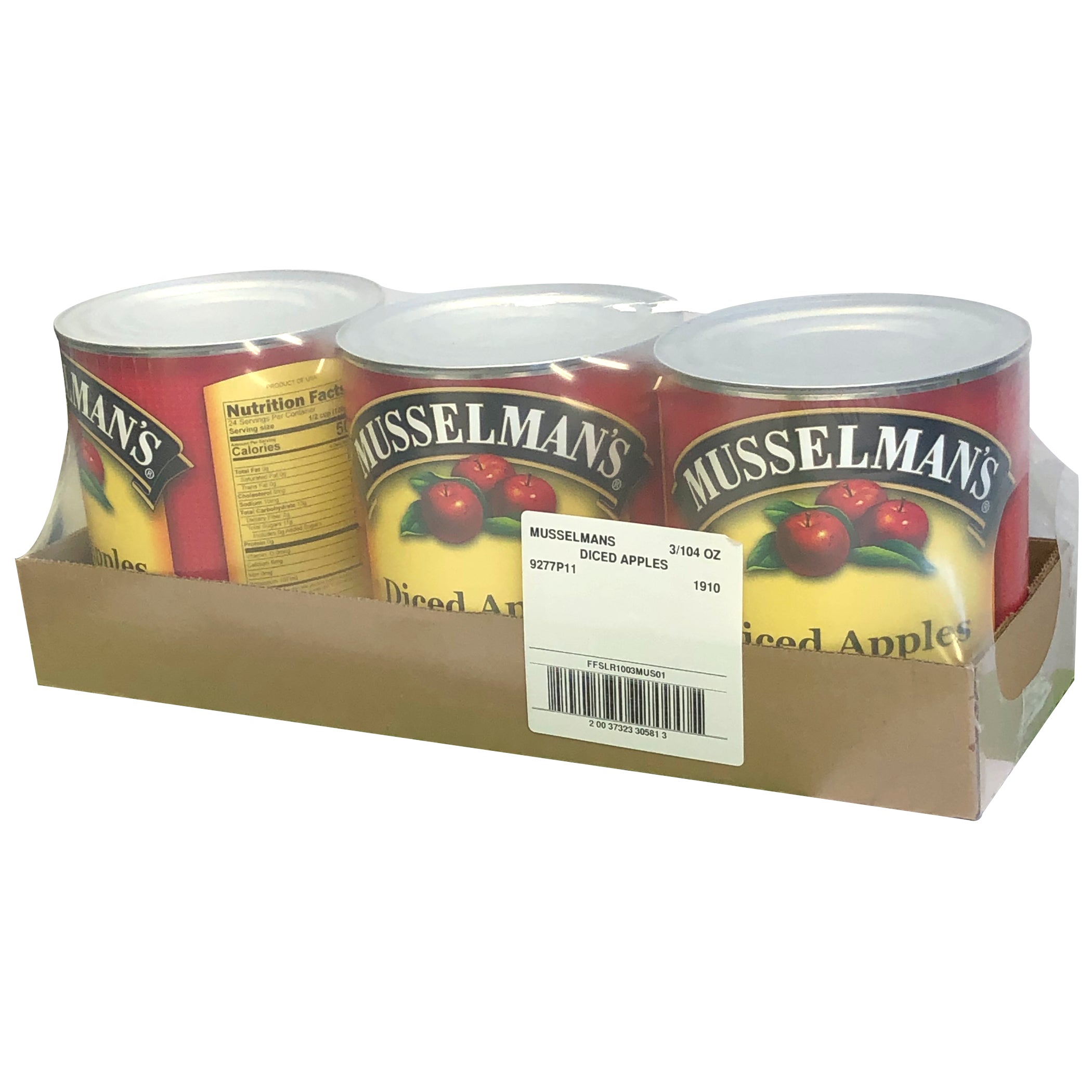 Musselman's Diced Apples Water Cans 104 Ounce Size - 3 Per Case.