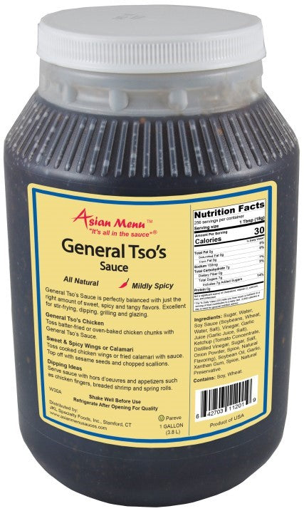 Asian Menu General Tso's Sauce All Natural 1 Gallon - 2 Per Case.