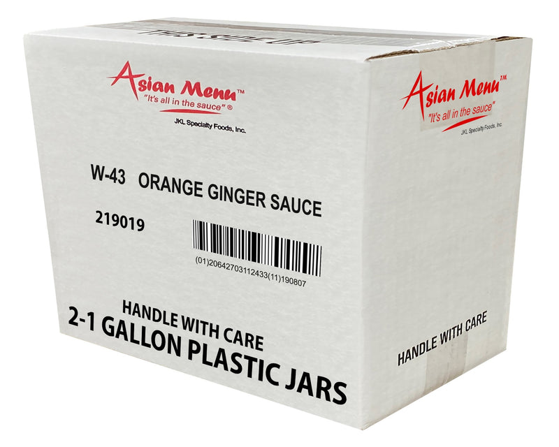 Asian Menu Orange Ginger Sauce All Natural 1 Gallon - 2 Per Case.