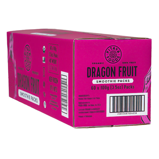 Pitaya Plus Organic Dragonfruit Smoothie Foodservice 100 Grams Each - 60 Per Case.