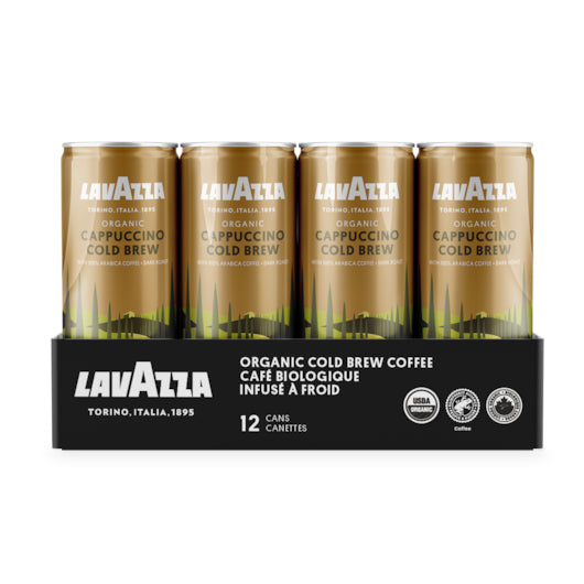 Lavazza Organic Cappuccino Cold Brew 8 Ounce Size - 12 Per Case.