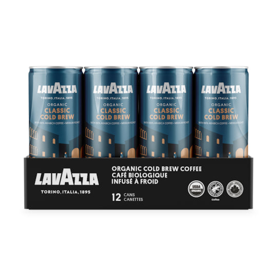 Lavazza Organic Classic Cold Brew Coffee 8 Ounce Size - 12 Per Case.