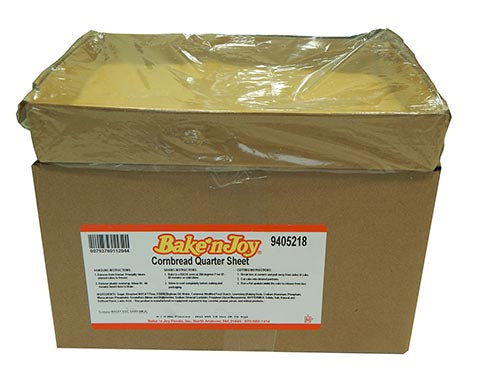 Bake'n Joy Corn Bread Quarter Sheet Batter 48 Ounce Size - 6 Per Case.