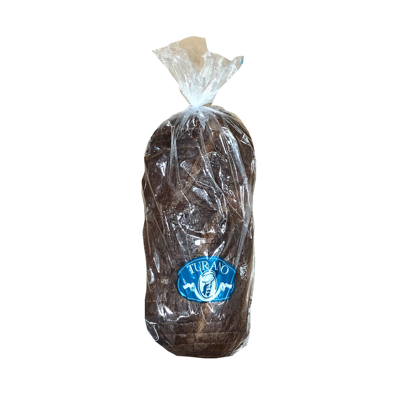 Turano Marble Rye Sour 5/8 Inch Sliced Bread 48 Ounce Size - 6 Per Case.