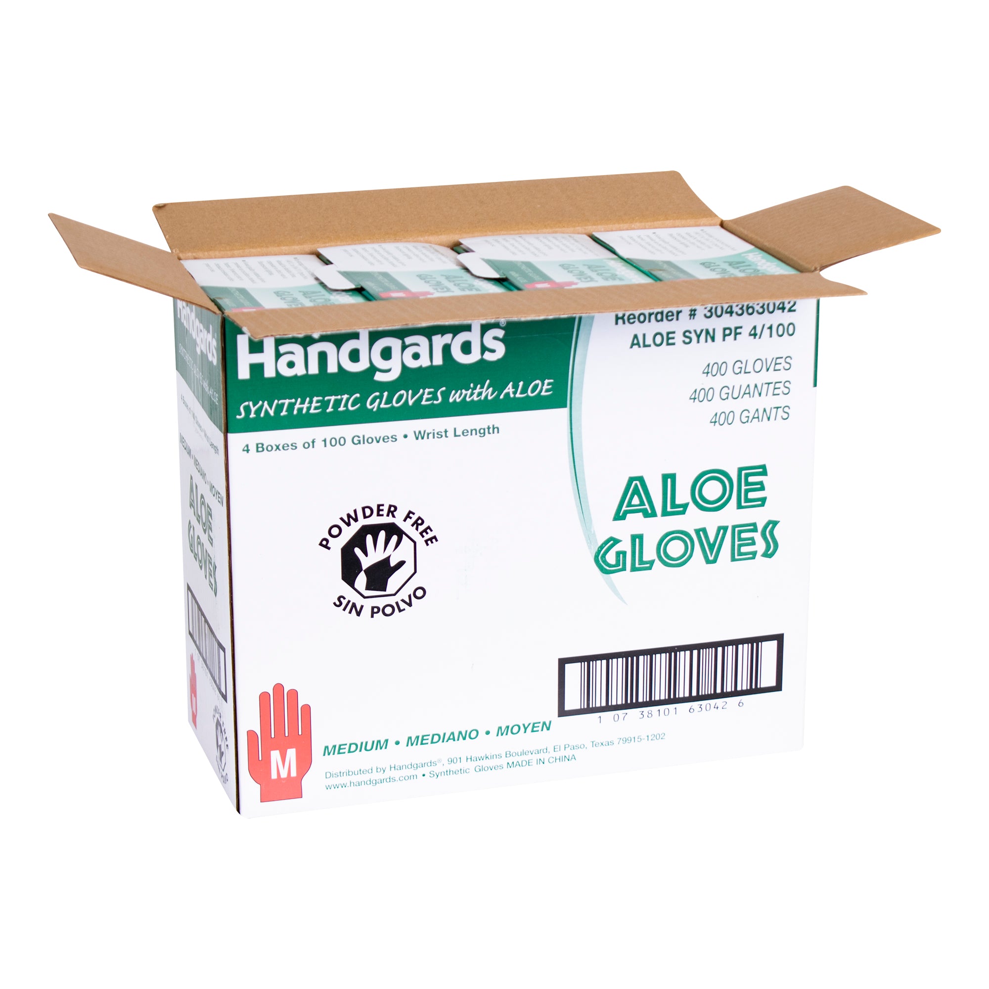 Glove Synthetic Aloe Powder Free Medium 100 Each - 4 Per Case.