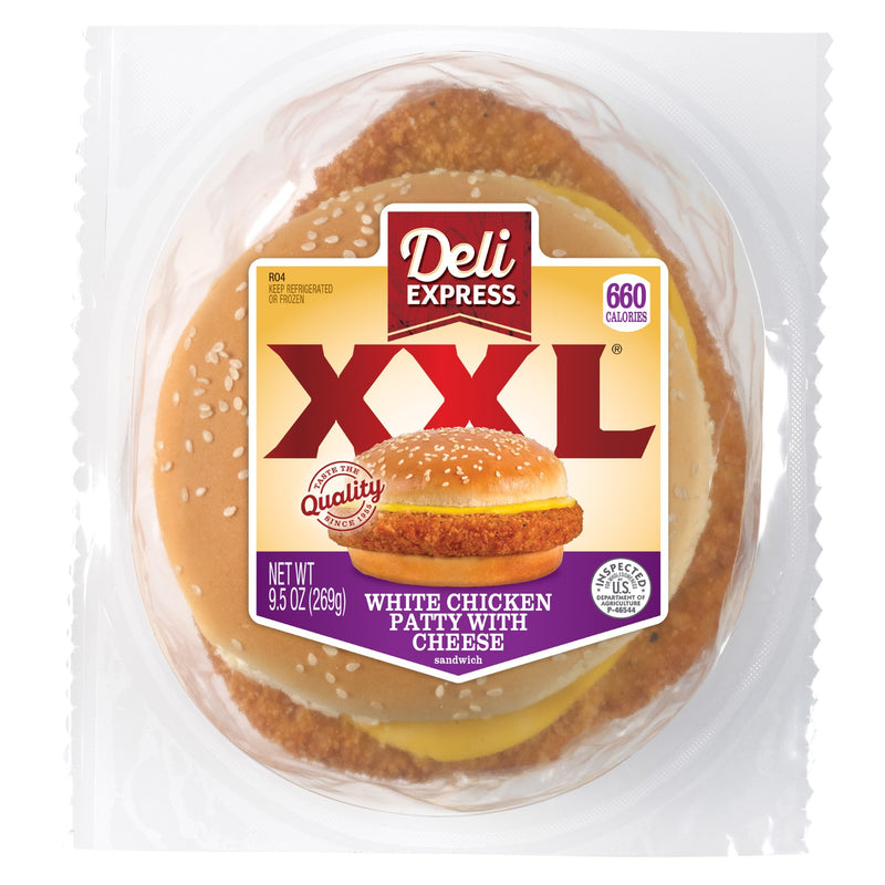 Deli Express XXL Chicken With Cheese 9.5 Ounce Size - 6 Per Case.
