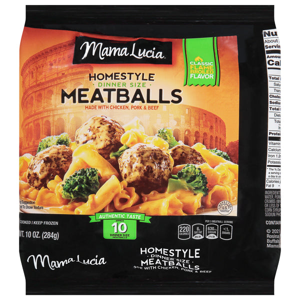 Mama Lucia Hamburger Meatball 7.5 Pound Each - 1 Per Case.