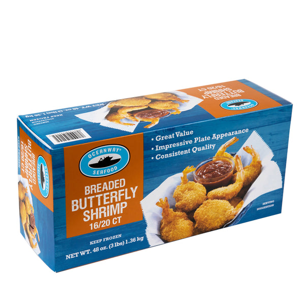 Ow Breaded Butterfly Shrimp 3 Pound Each - 4 Per Case.