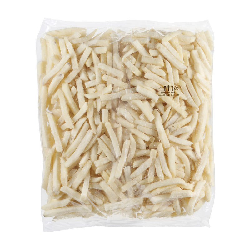 Simplot Conquest 8" Clear Coated Straight Cut Fries 5 Pound Each - 6 Per Case.