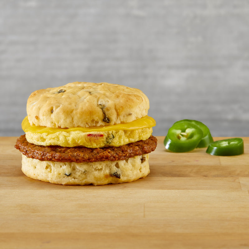 Deli Express Chorizo Sausage Jalapeno Egg &cheese On A Biscuit 5.5 Ounce Size - 10 Per Case.