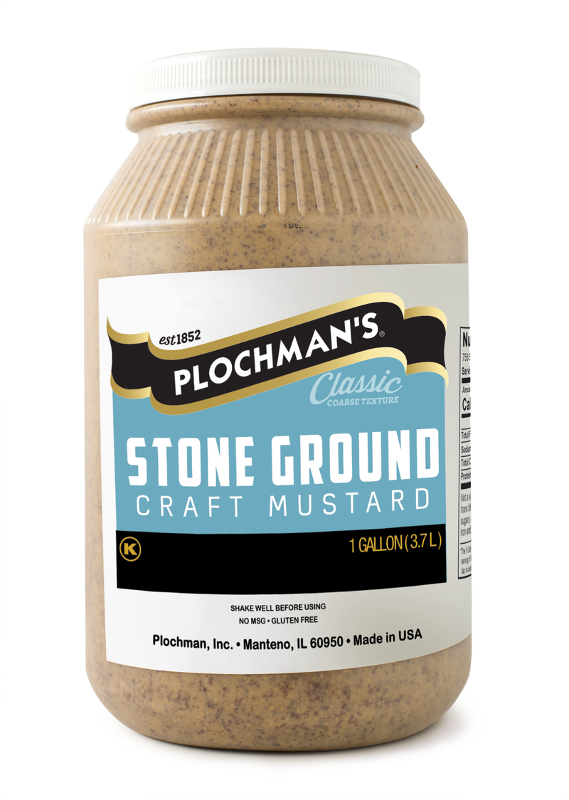 Plochman's Stone Ground Mustard, 1 Gallon - 2 Per Case.