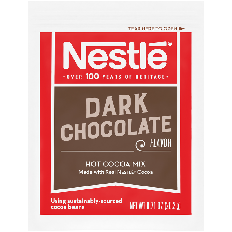 Nestle Dark Hot Cocoa Mix Rich 0.713 Ounce Size - 300 Per Case.