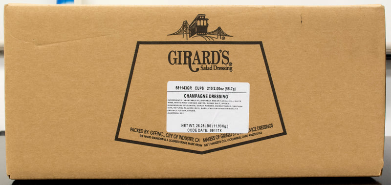 Girard's Champagne Dressing, 2 Ounce - 210 Per Case