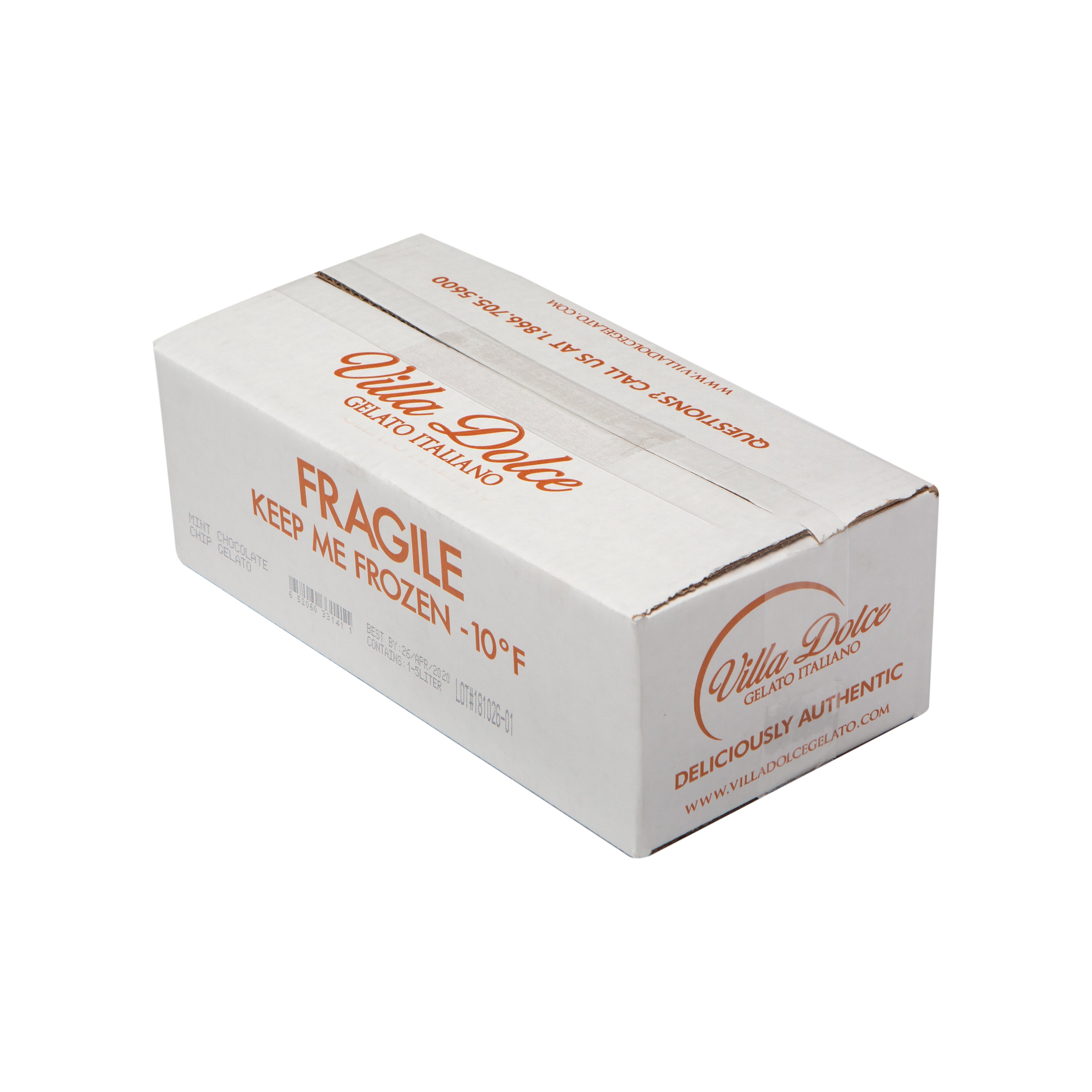 Villa Dolce Mint Chocolate Gelato 5 Liter - 1 Per Case.