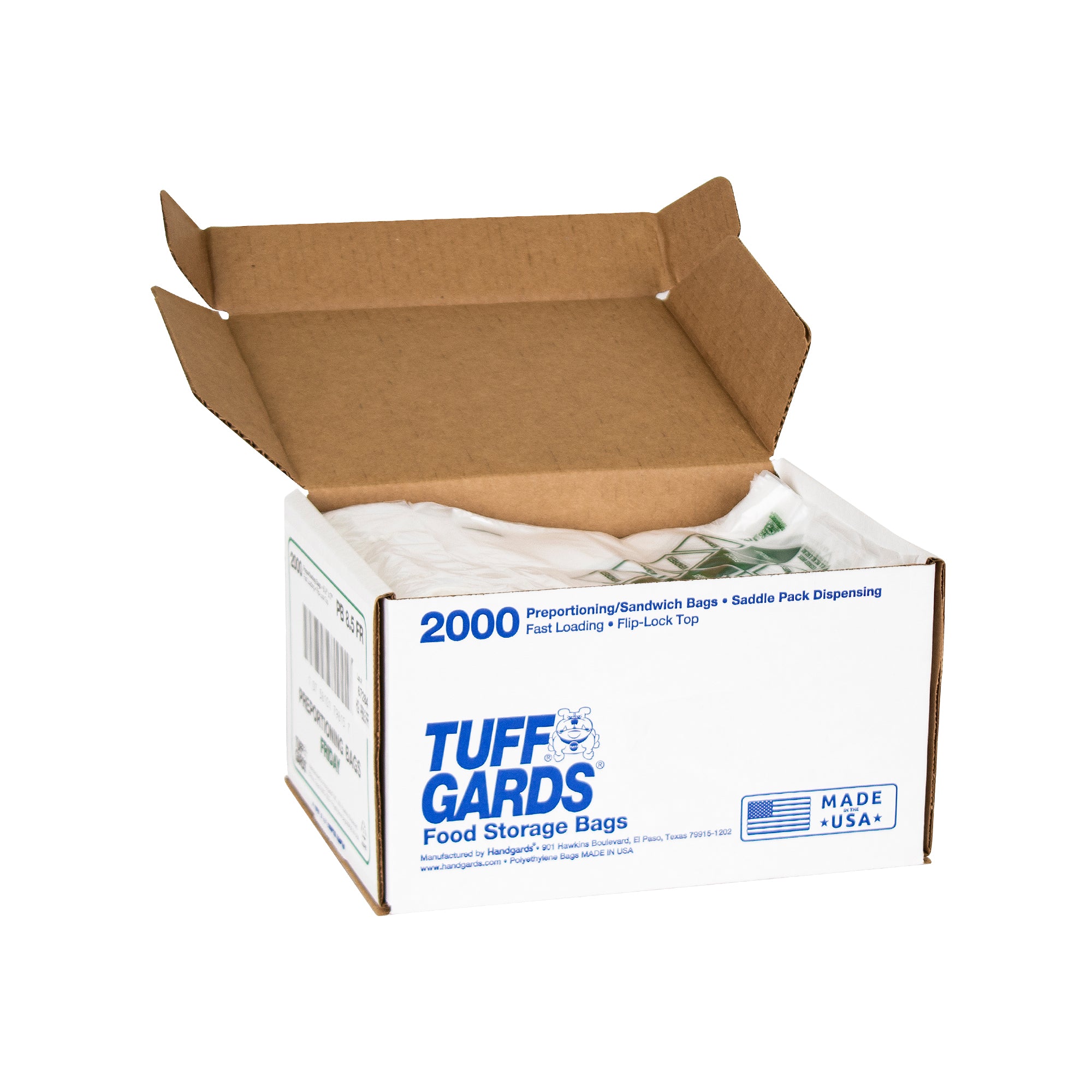 Bag High Density Saddle Preportioned Green Friday 2000 Each - 1 Per Case.