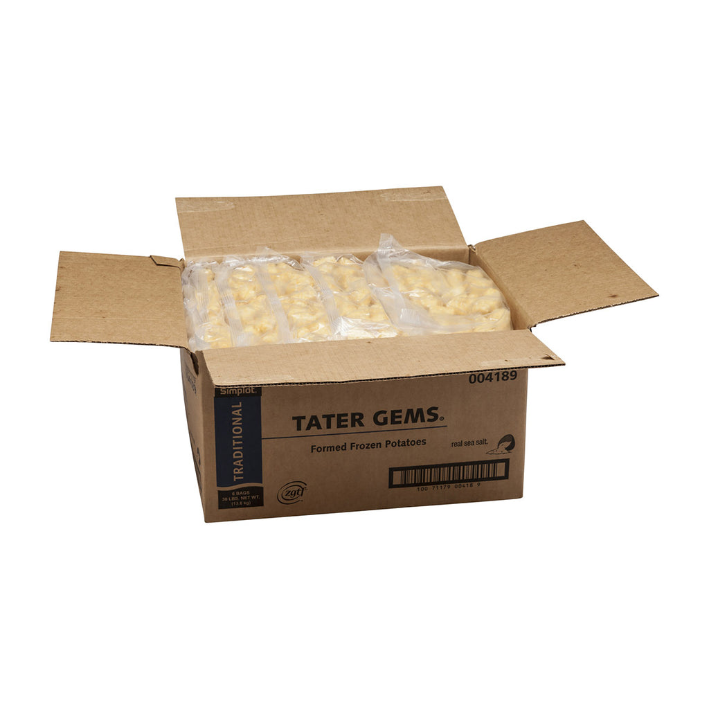 Simplot Taters Simplot Frozen Simplot Traditional Tater Gems Reduced Sodium 5 Pound E