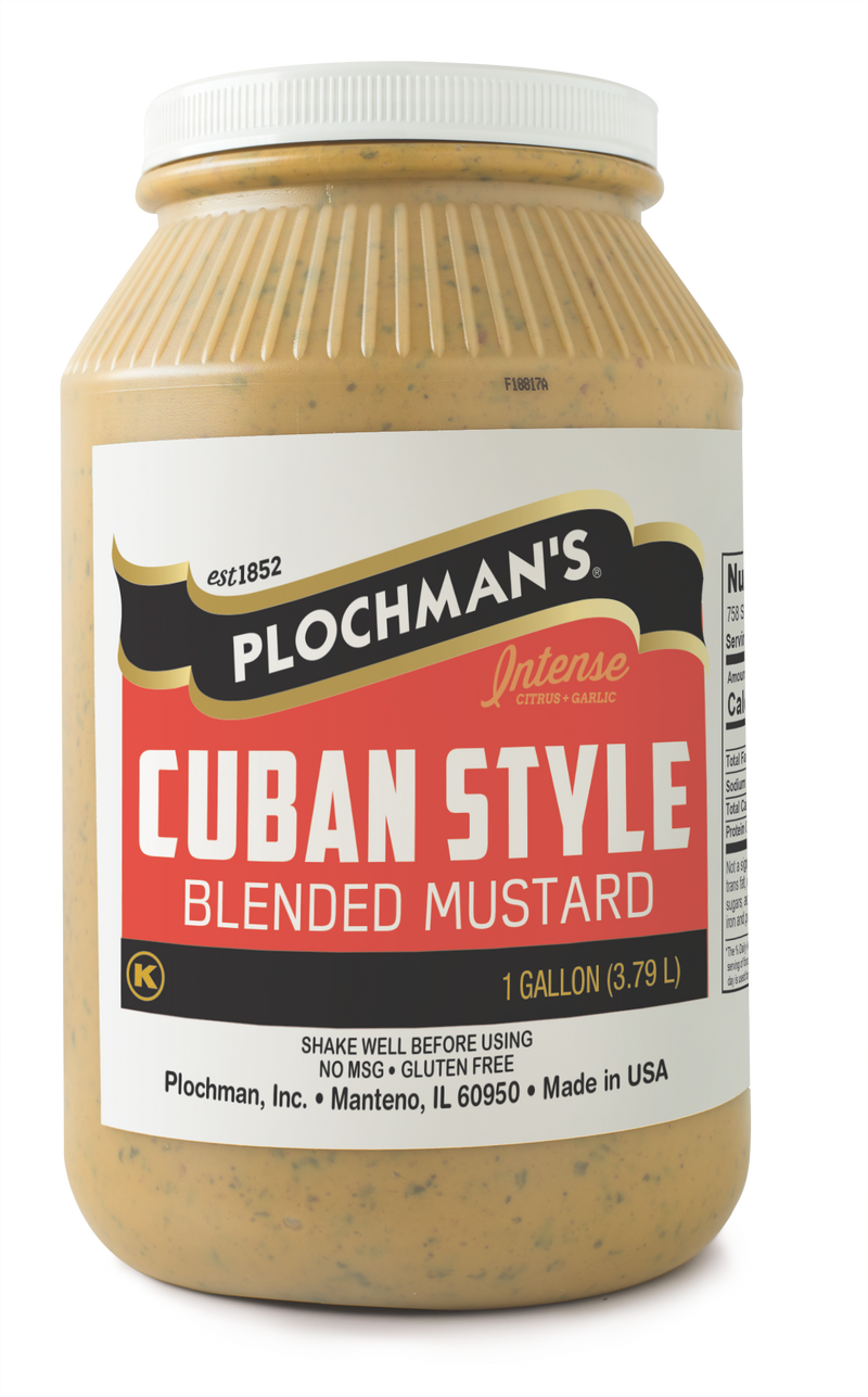 Plochman's Cuban Mustard 1 Gallon - 2 Per Case.
