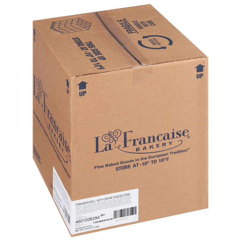 La Francaise Roll Cinnamon With Cream Cheese 6 Ounce Size - 45 Per Case.