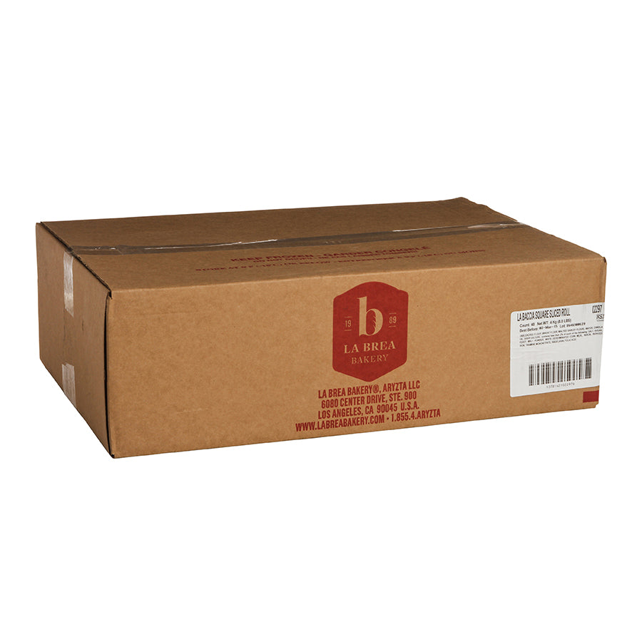 Bread La Baccia Square Sliced Sandwich Roll 4" 4" Parbaked Frozen 3.3 Ounce Size - 48 Per Case.