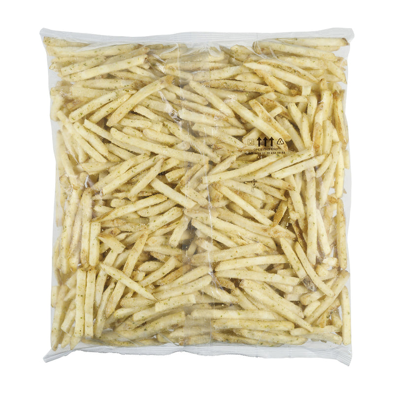 Simplot Seasonedcrisp 6"x8" Sour Cream And Chive Straight Cut Fries Skin On 5 Pound Each - 6 Per Case.