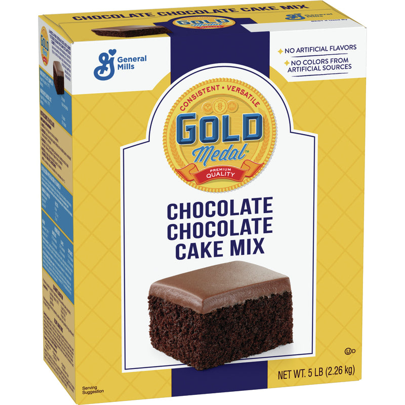 Gold Medal™ Cake Mix Chocolate Chocolate 5 Pound Each - 6 Per Case.