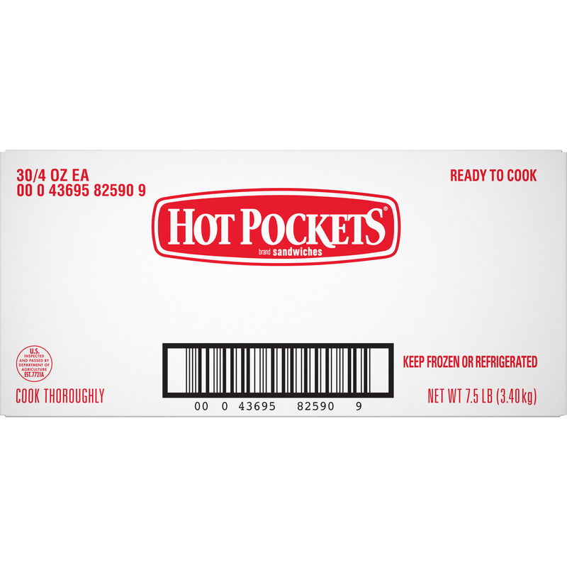 Hot Pockets Meatball And Mozzarella Sandwiches 4 Ounce Size - 30 Per Case.