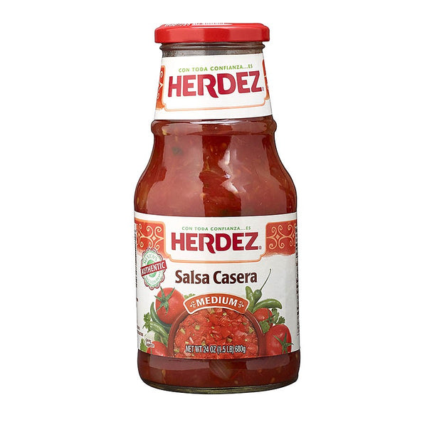 Herdez Salsa Medium 24 Ounce Size - 12 Per Case.