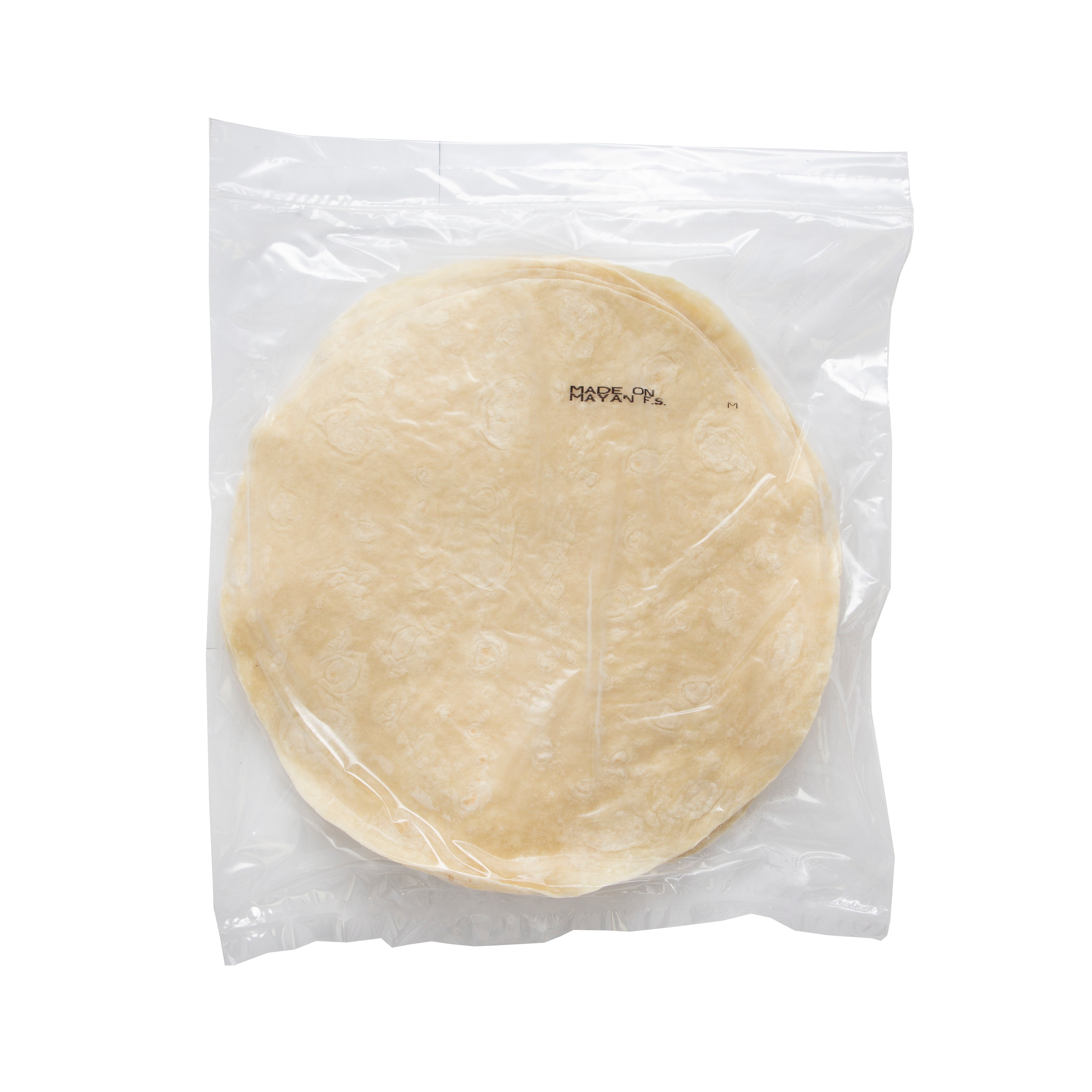 Mayan White Flour Tortillas 12" 3.533 Ounce Size - 6 Per Case.