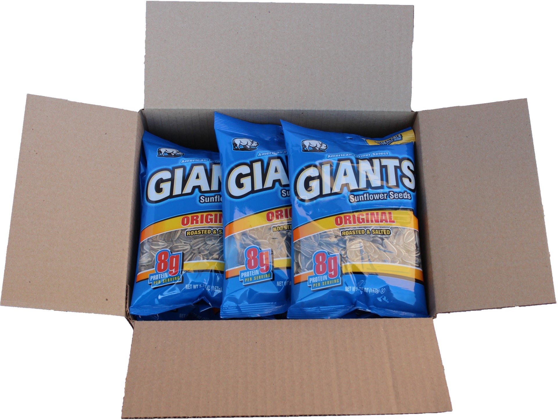 Giant Snack Inc Giants Original Roasted & Salted Seeds 5.75 Ounce Size - 12 Per Case.
