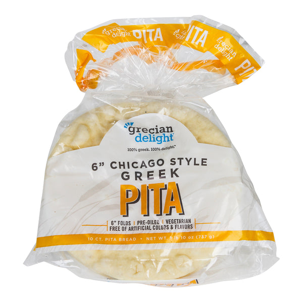 6" Chicago Style Pita Fold 10 Count Packs - 12 Per Case.