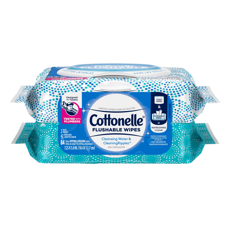 Cottonelle Fresh Care Flushable Wipes Fsc Mix Sgsna Coc 84 Count Packs - 8 Per Case.