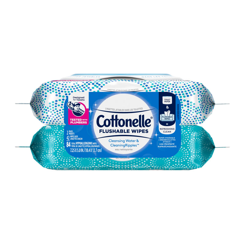 Cottonelle Fresh Care Flushable Wipes Fsc Mix Sgsna Coc 84 Count Packs - 8 Per Case.