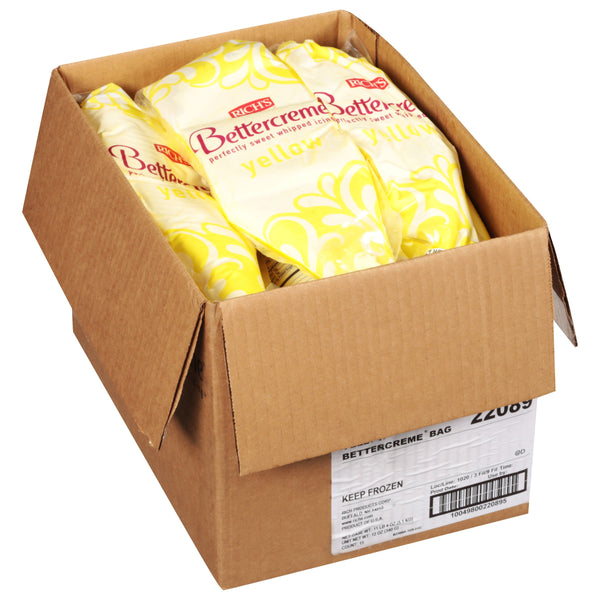 Bettercreme Icing Yellow Pre Whipped 0.75 Pound Each - 15 Per Case.