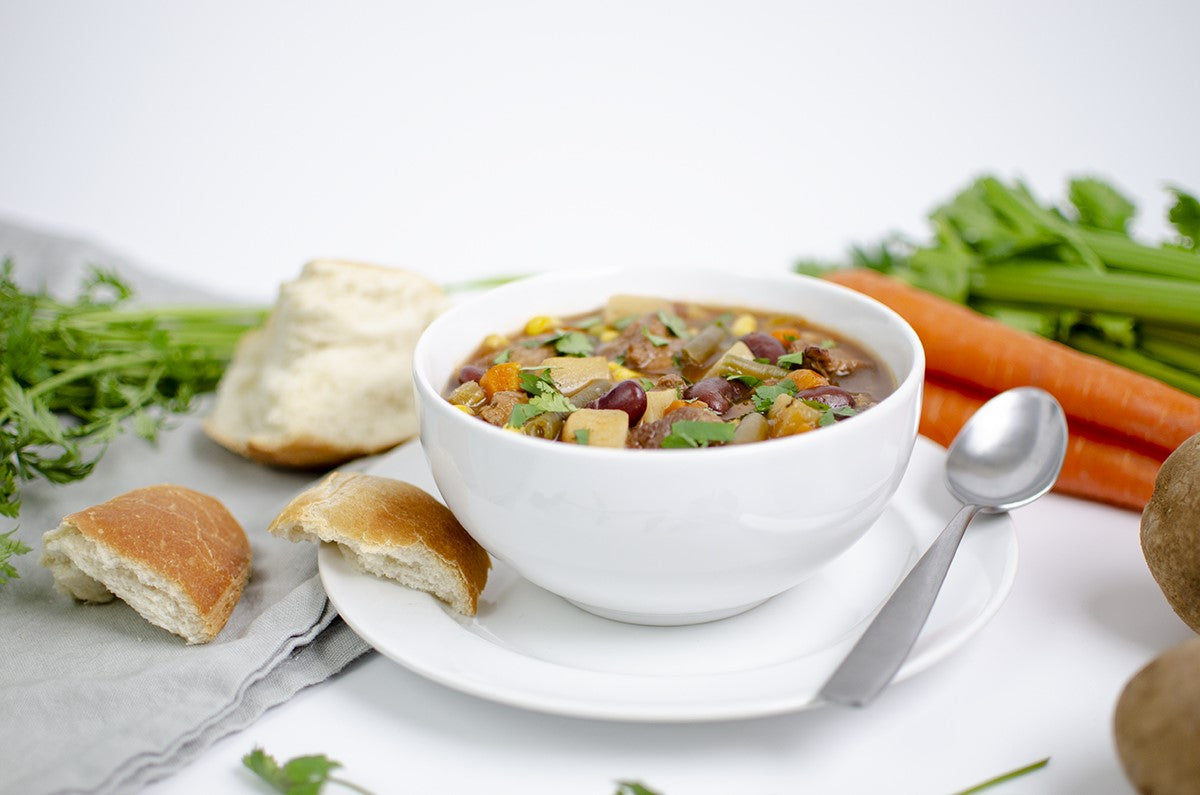 Taste Traditions Vegetable Beef Soup Keep Frozen 8 Pound Each - 2 Per Case.