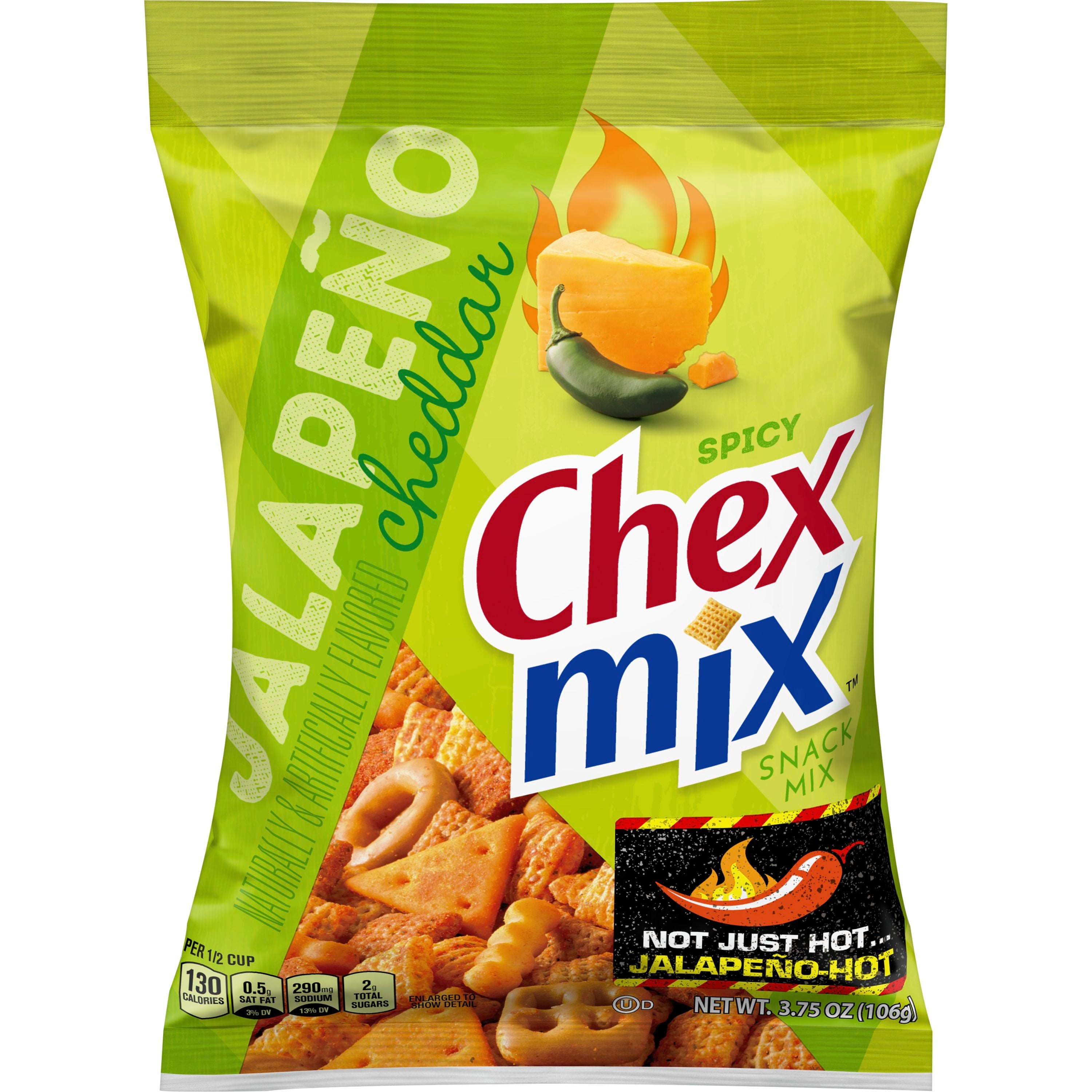 Chex Mix™ Snack Mix Jalapeno Cheddar 3.75 Ounce Size - 8 Per Case.